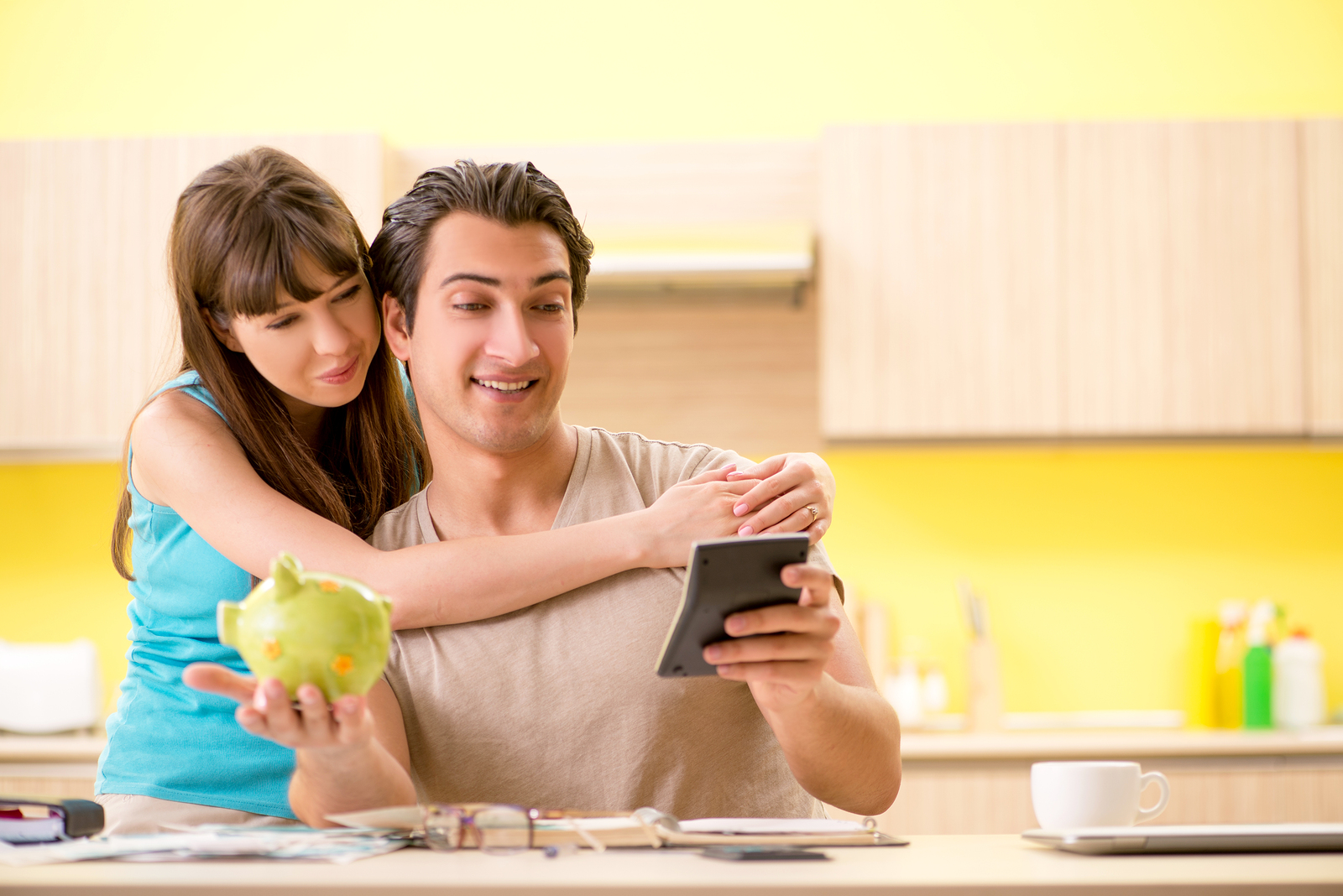 Young family struggling with personal finance